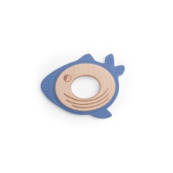 Anneau de dentition bois et silicone baleine - Les Aventures de Paulie - Moulin Roty
