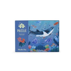 Puzzle lumineux en forme de baleine de 24 pièces à partir de 3 ans -  Les Aventures de Paulie - Moulin Roty