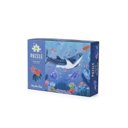 Leuchtendes Walfisch Puzzle mit 24 Teile ab 3 Jahren -  Les Aventures de Paulie - Moulin Roty