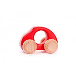 Voiture Beetle rouge en bois - Bajo