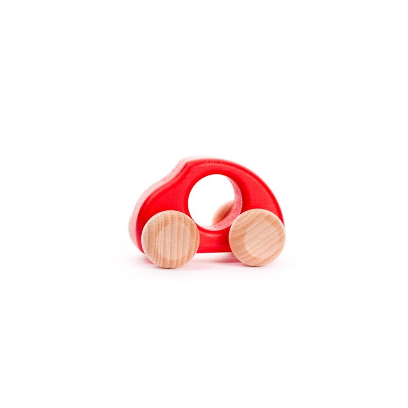Voiture Beetle rouge en bois - Bajo