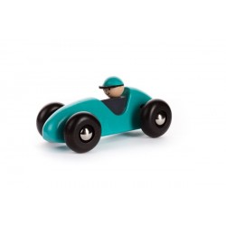 Voiture LR en bois bleu pétrole - Bajo