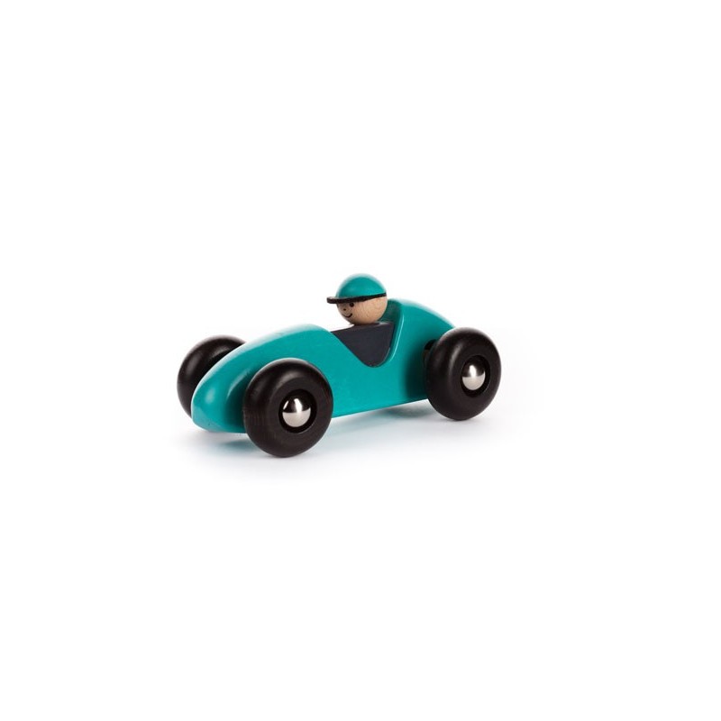 Voiture LR en bois bleu pétrole - Bajo Voiture LR en bois bleu pétrole - Bajo
