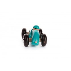 Voiture LR en bois bleu pétrole - Bajo