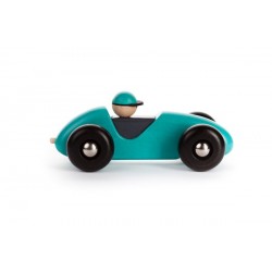 Voiture LR en bois bleu pétrole - Bajo
