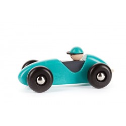 Voiture LR en bois bleu pétrole - Bajo