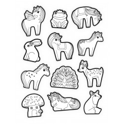 Color Stickers - ausmalstickers Einhorn - Crocodile Creek