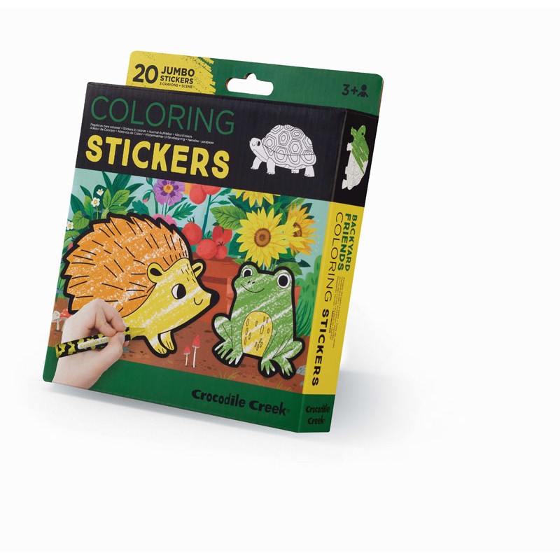 Color Stickers - ausmalstickers Garten - Crocodile Creek