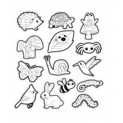 Color Stickers - ausmalstickers Garten - Crocodile Creek