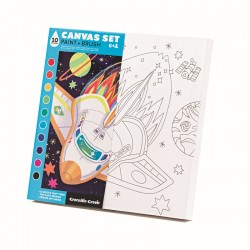 Canvas Space - à colorier avec des peintures acryliques - Crocodile Creek