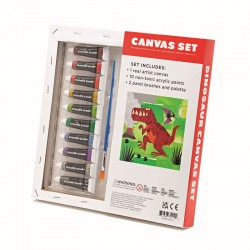 Leinwand Dinosaurier - mit Acrylfarben zum ausmalen - Crocodile Creek