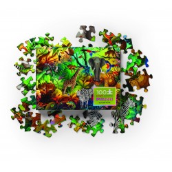 Holografisches Puzzle Dschungel - 100 Teile - Crocodile Creek