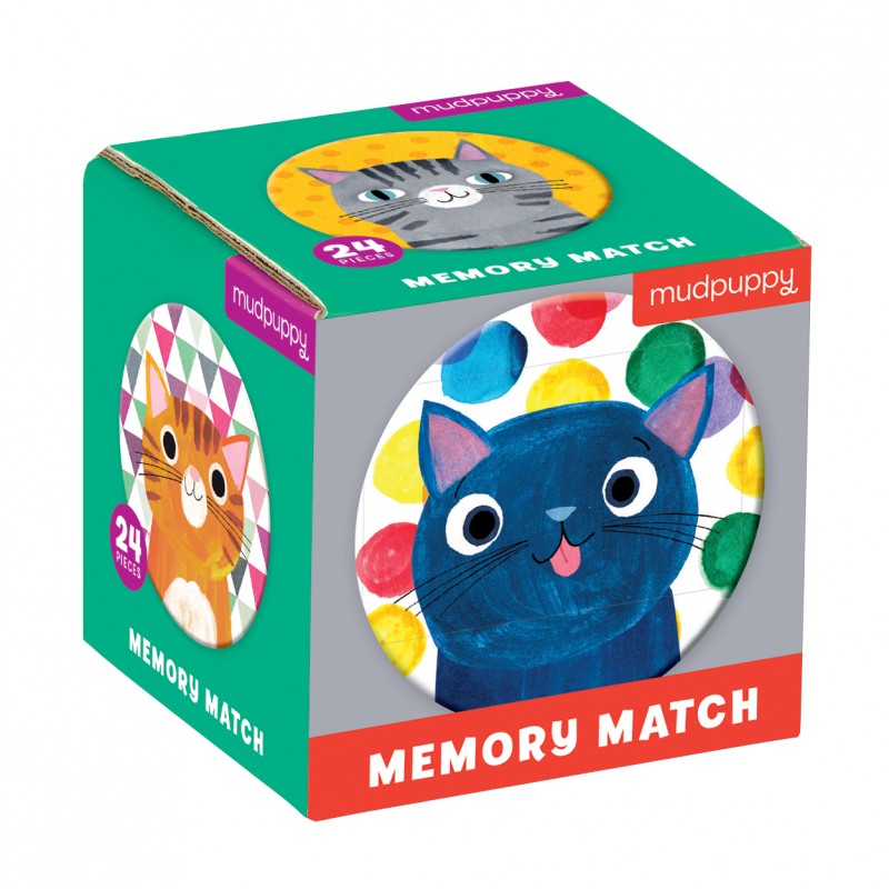Mini Memory Game Cat's Meow - Mini Memory Katzen - Mudpuppy