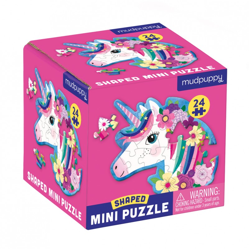 Mudpuppy, 24 PC Shaped Mini Puzzle Unicorn