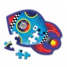 24 PC Shaped Mini Puzzle Spaceship - Mini Puzzle Rakete - Mudpuppy