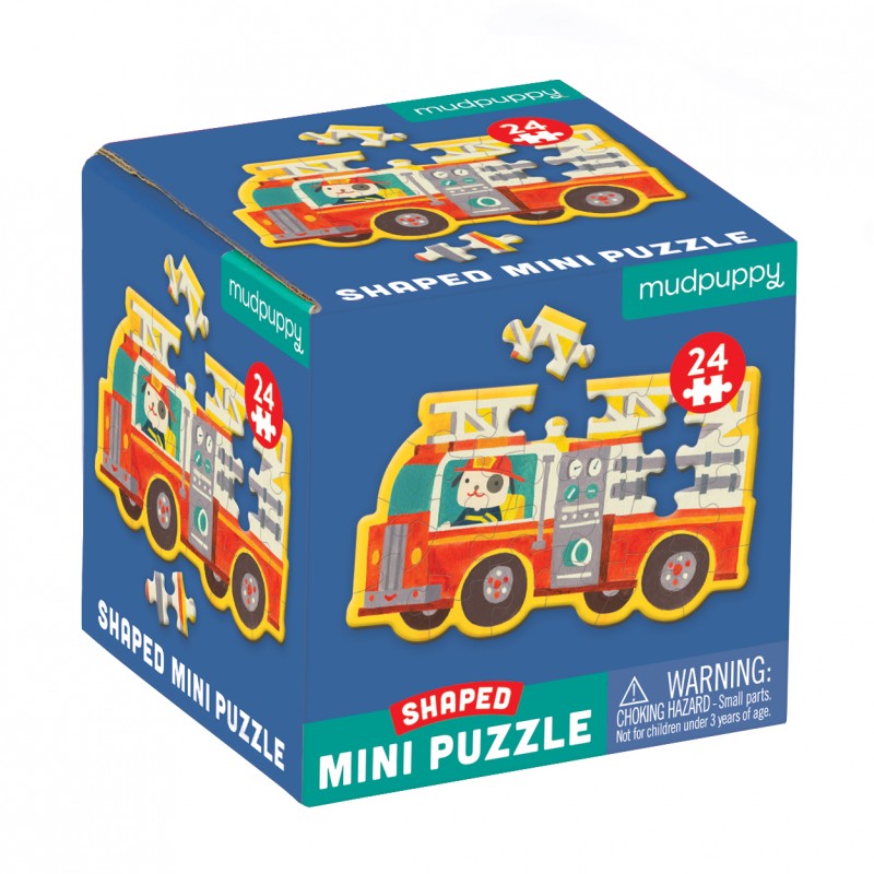 Mudpuppy, 24 PC Shaped Mini Puzzle Firetruck