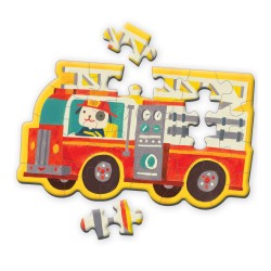 Mudpuppy, 24 PC Shaped Mini Puzzle Firetruck