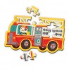 24 PC Shaped Mini Puzzle Firetruck - Puzzle Feuerwehrauto 24 Teile - Mudpuppy