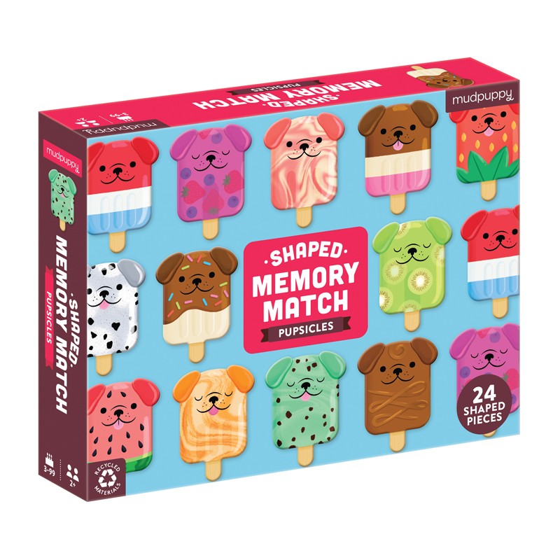 Shaped Memory Match little Dogs - Lustiges Hunde Memorie  - Mudpuppy