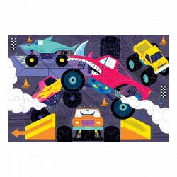 Glow in Dark Puzzle Monster Trucks - Leuchtendes Monster Truck Puzzle 100 Teile - Mudpuppy