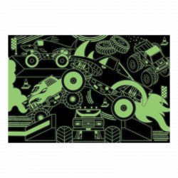 Glow in Dark Puzzle Monster Trucks - Leuchtendes Monster Truck Puzzle 100 Teile - Mudpuppy