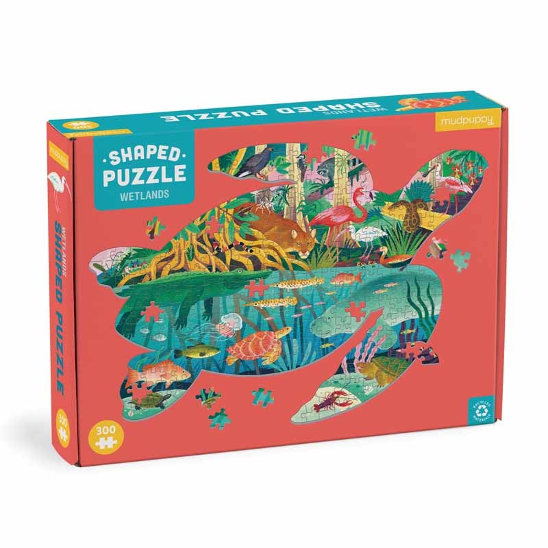 300 PC Shaped Puzzle Wetlands, Mudpuppy