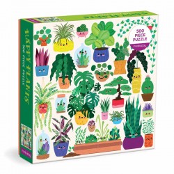 Family Puzzle 500 pcs Happy Plants - Lustiges Pflanzenpuzzle mit 500 Teilen - Mudpuppy
