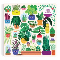 Family Puzzle 500 pcs Happy Plants - Puzzle amusant sur le thème des plantes 500 pièces - Mudpuppy