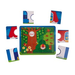 Puzzle à 3 étages pour les enfants à partir de 2 ans - Les Popipop - Moulin Roty
