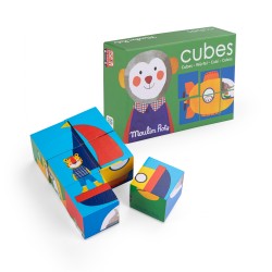 Würfel Puzzle für Kinder ab 18 Monaten  - Les Popipop - Moulin Roty
