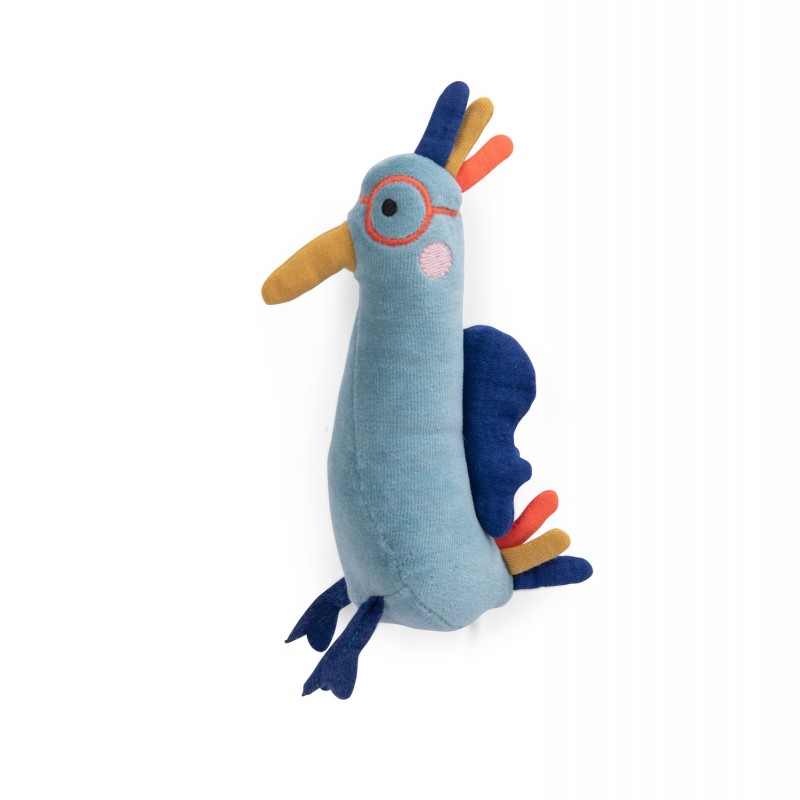 Baby Rassel Vogel blau - Les Toupitis - Moulin Roty