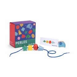 Fädelperlen aus Holz für Kinder ab 1 1/2 Jahren - Les Toupitis - Moulin Roty
