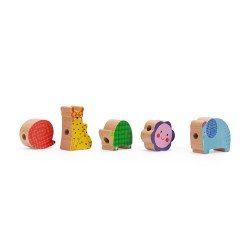 Perles à enfiler en bois pour les enfants à partir de 1 an et demi - Les Toupitis - Moulin Roty