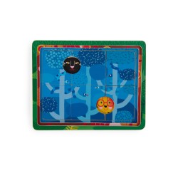 3 Level Puzzle mit Zebra, Panther & Leopard für Kinder ab