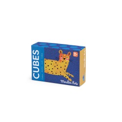 Puzzle à cubes avec des animaux de la jungle, à partir de 18 mois – Moulin Roty