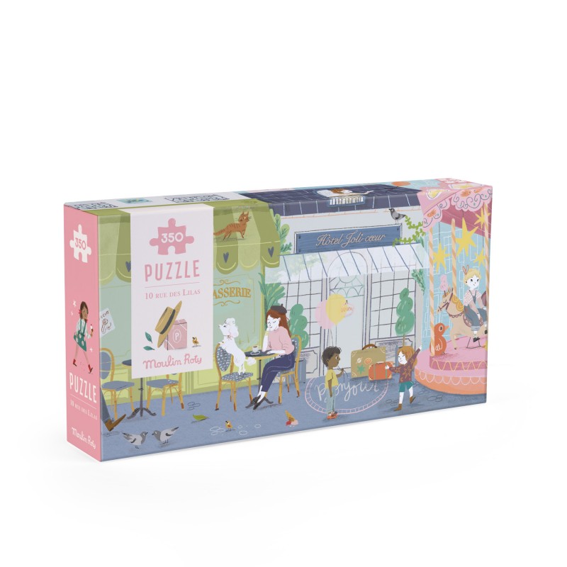 Puzzle rue des lilas 10 - 350 pièces - à partir de 7 ans - Les Parisiennes - Moulin Roty