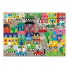 Puzzle Stadt - 48 Teile - ab 4 Jahren - Les Popipop  - Moulin Roty
