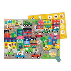 Puzzle Stadt - 48 Teile - ab 4 Jahren - Les Popipop  - Moulin Roty