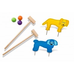 Jeu de croquet pour enfants chien en bois  - BS Toys Crocket Jr. - Dogs