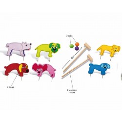 Crocket Spiel für Kinder aus Holz mit Hunden - BS Toys - Crocket Jr. - Dogs