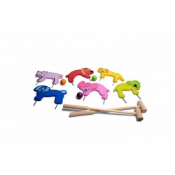 Jeu de croquet pour enfants chien en bois  - BS Toys Crocket Jr. - Dogs