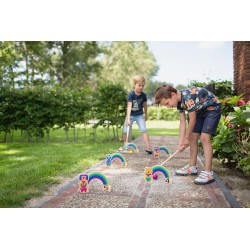 Jeu de croquet Arc-en-ciel en bois a partir de 3 ans - BS Toys - Crocket Rainbow