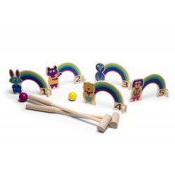 Rainbow Krocketspiel aus Holz ab 3 Jahren - BS Toys - Crocket Rainbow