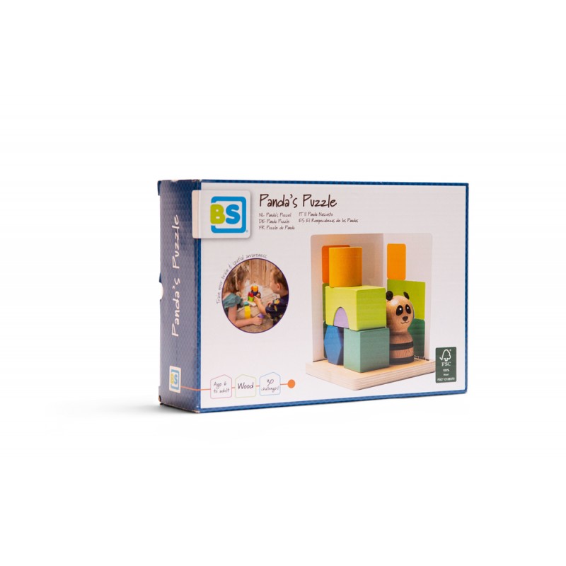 Jeu de puzzle Panda en bois - puzzles et constructions pour les enfants à partir de 6 ans - BS Toys