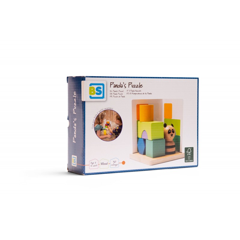 Puzzle Panda en bois - puzzles et constructions pour les enfants à partir de 6 ans - BS Toys