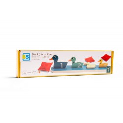 Drôle de jeu de canard en bois pour les enfants à partir de 3 ans - BS Toys - Duck in a row