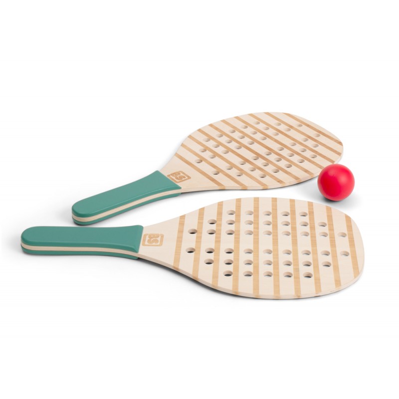 Jeu de balle avec raquette en bois - pour le jardin ou la plage - BS Toys - Paddle Rackets Jeu de balle avec raquette en bois - pour le jardin ou la plage - BS Toys - Paddle Rackets