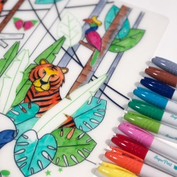 Silikon Tischset zum ausmalen - Tableset Jungle - Super Petit