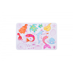 Mini silikon Spielmatte zum ausmalen - Playmat Mermaid - Super Petit