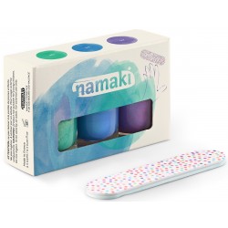 Namaki,Kit 3 Peelable Nail Polishes - Aurora Borealis